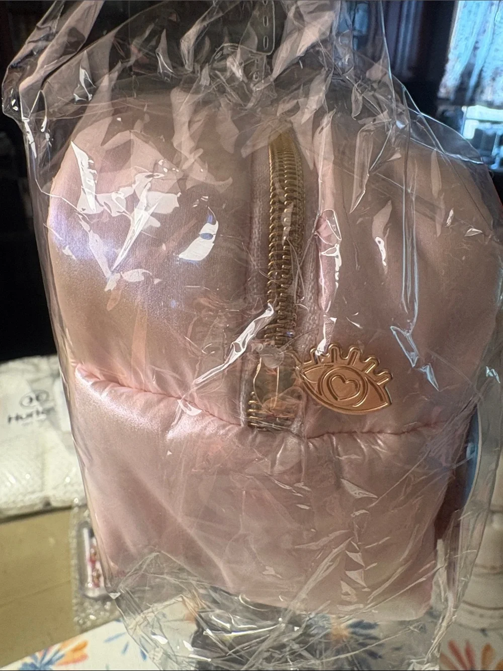 Hollywood Pink Quilted Crossbody Bag
